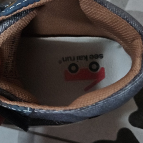 See Kai Run Kids High-Top Sneakers - Blue and Tan - Picture 4 of 5